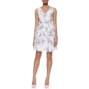 Erin Featherson Penelope Floral-Print Fit & Flare Mini Dress Size 4